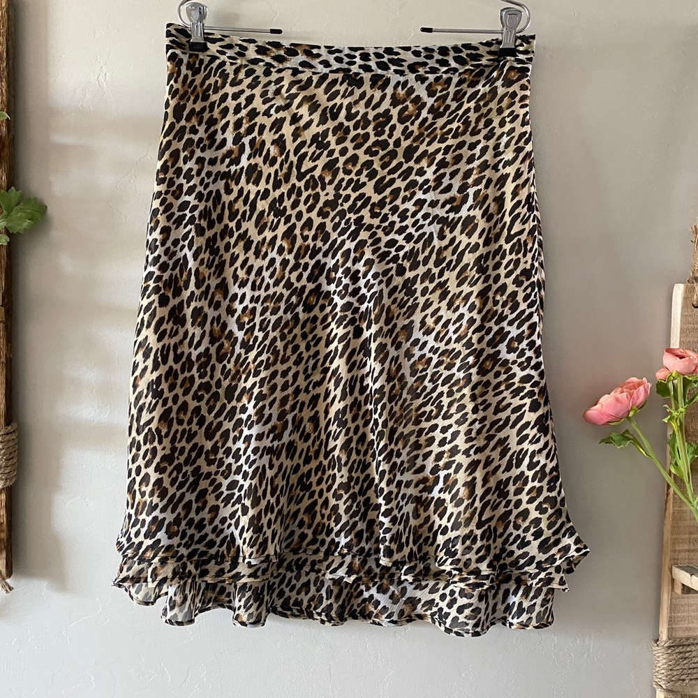 Animal-print midi skirt SIZE L